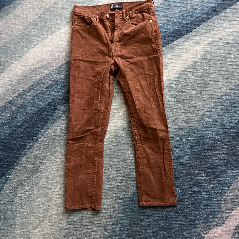 Gap Brown High Rise Slim Cut Corduroy Pants